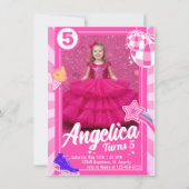 Doll Pink Birthday Invitation (Devant)