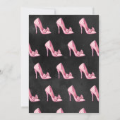 Doll roze hoge hak schoenen meisje verjaardagsfees kaart (Achterkant)