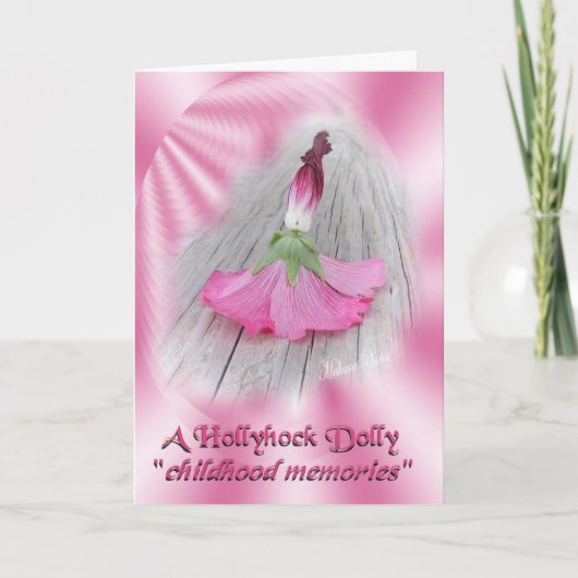 "Doll van de stokroos " Kaart (Voorkant)