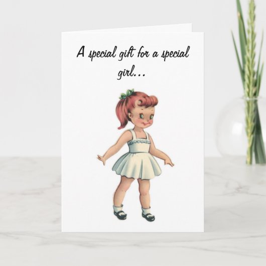 Doll van het document en Kaart van de Verjaardag (Voorkant)