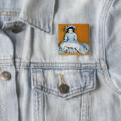 Doll Vierkante Button 5,1 Cm (In situ)