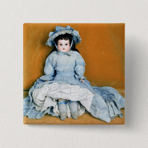 Doll Vierkante Button 5,1 Cm