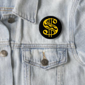 Dollar — Amber Ronde Button 5,7 Cm (In situ)