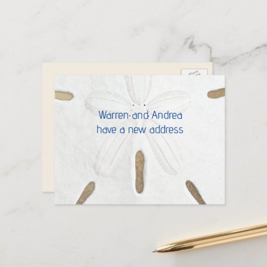 Dollar de gros sable se déplaçant à la carte posta (Devant/Arrière en situation)