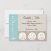 Dollar de sable & Burlap Sweet 16 Invitation (Devant)