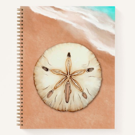 Dollar de sable d'aquarelle sur le Beach Journal (Devant)