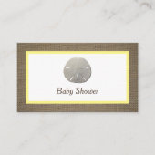 Dollar de sable et Baby shower Burlap Invitation d (Devant)