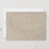 Dollar de sable et Burlap Beach Wedding Invitation (Dos)
