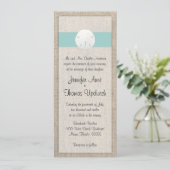 Dollar de sable et Burlap Beach Wedding Invitation (Debout devant)