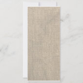 Dollar de sable et Burlap Beach Wedding Invitation (Dos)