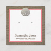 Dollar de sable et Burlap Bijoux carte d'affichage (Devant)