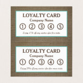 Dollar de sable et Burlap Carte de visite double f (Intérieur déplié)