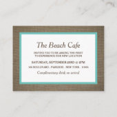 Dollar de sable et Burlap Grand carte d'ouverture (Dos)