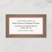 Dollar De Sable Et Burlap Modifier La Carte Date (Dos)