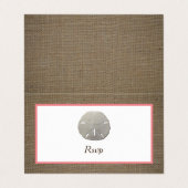 Dollar de sable et Burlap Photo carte RSVP (Extérieur déplié)
