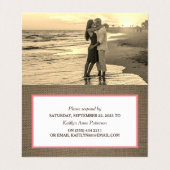 Dollar de sable et Burlap Photo carte RSVP (Intérieur déplié)