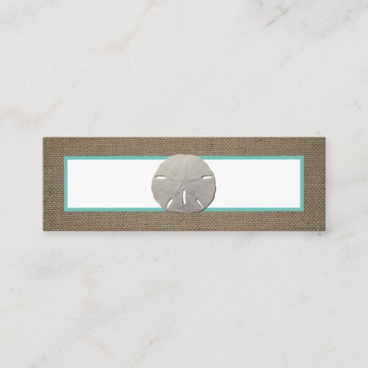 Dollar de sable et carte Signet Burlap (Devant)