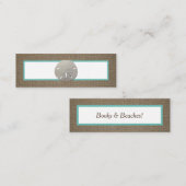 Dollar de sable et carte Signet Burlap (Devant / Derrière)