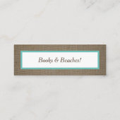 Dollar de sable et carte Signet Burlap (Dos)