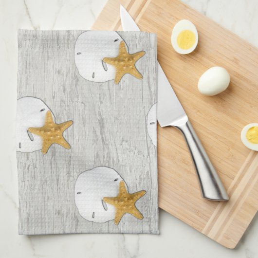 Dollar de sable et Starfish sur la serviette de ma (Quart Plié)
