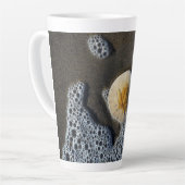Dollar de sable et Surf de plage Photo Latte Mug (Angle gauche)
