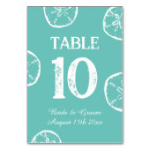 Dollar de sable pour numéros de table de mariage s (Dos)