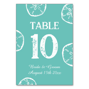 Dollar de sable pour numéros de table de mariage s