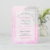 Dollar De Sable Rose Thème Mariage Invitations (Debout devant)