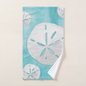 Dollar de sable tropical Turquoise Aquarelle (Serviette à main)