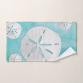 Dollar de sable tropical Turquoise Aquarelle (Serviette à main)