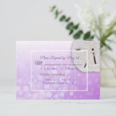 Dollar de sable violet Océanique Mariage carte RSV (Debout devant)