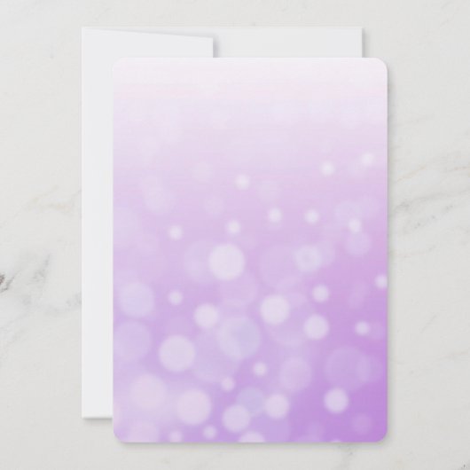 Dollar De Sable Violet Thème Mariage Invitations (Dos)