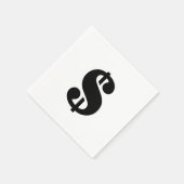 Dollar | Eenvoudig potlood-alfabet Servetten (Hoek)