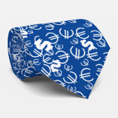 Dollar Jaune Funky Euro Motif Cravate (Roulé)