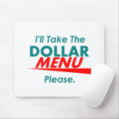 DOLLAR MENU Mousepad Muismat (Met muis)