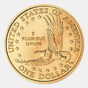 Dollar Munt VS Ronde Sticker