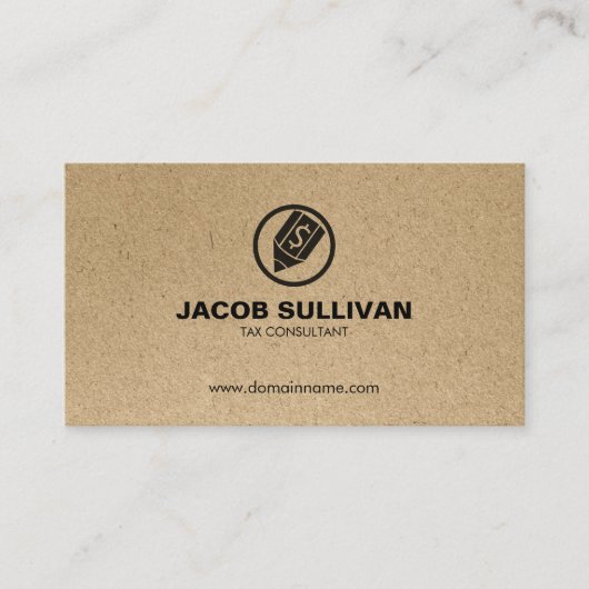 Dollar Pen Icon Belasting Financiering Financieel  Visitekaartje (Voorkant)