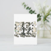 Dollar Puzzle Briefkaart (Staand voorkant)