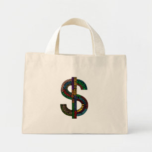 Dollar Sign Bag Mini Tote Bag