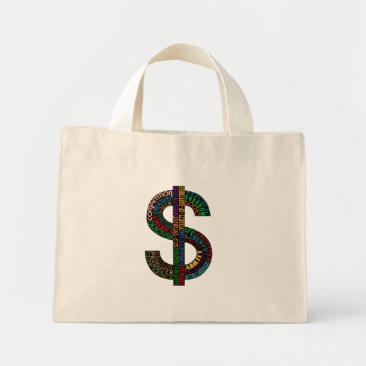 Dollar Sign Bag Mini Tote Bag (Voorkant)