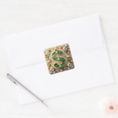 Dollar Sign  Vierkante Sticker (Envelop)