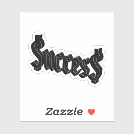 Dollar Signs Success  Sticker (Vel)