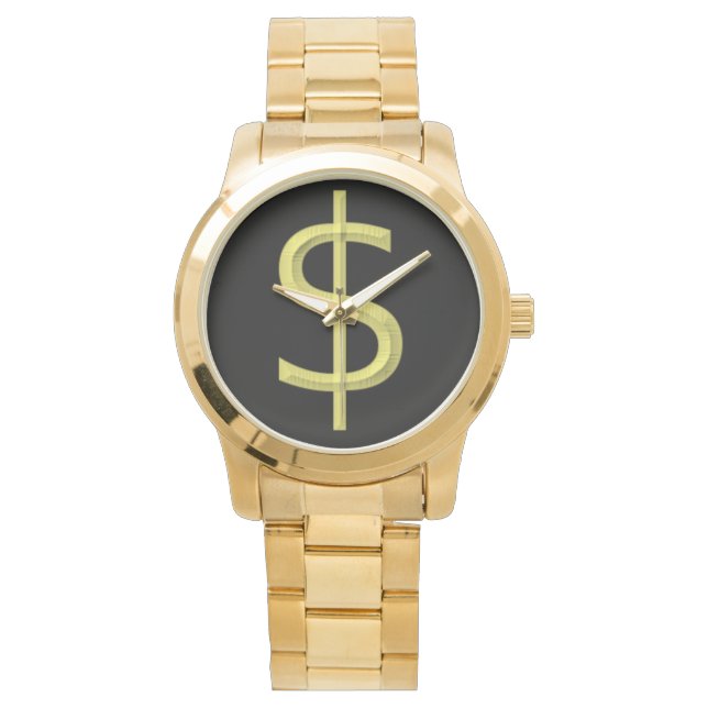 Dollar teken horloge, te koop! horloge (Voorkant)