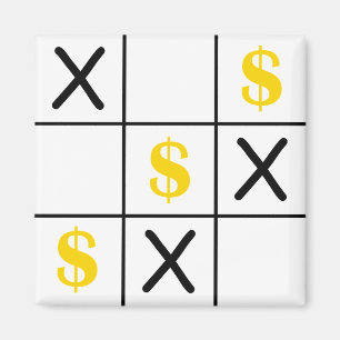 Dollar Tic Tac Toe Magneet