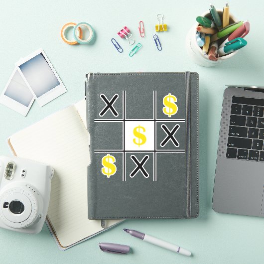 Dollar Tic Tac Toe Sticker (iPad Cover)