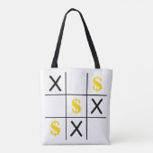 Dollar Tic Tac Toe Tote Bag (Achterkant)