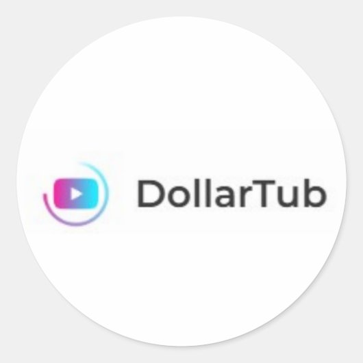 DOLLAR TUB RONDE STICKER (Voorkant)