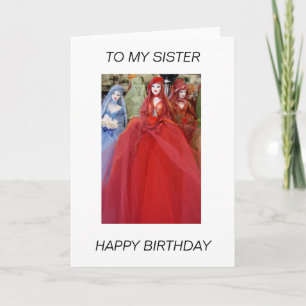 Dollar VOOR MIJN SISTER HAPPY BIRTHDAY-Kaart Kaart