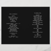 Dollars de sable blanc noir Programme de mariage p (Dos)