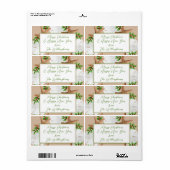 Dollars De Sable Étiquette Enveloppement Cadeau Av (Feuille entière)